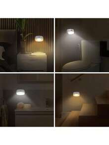 12/6个装运动感应灯，无线电池供电LED夜灯，可粘贴在楼梯、走廊、浴室、卧室、衣柜等处（不含电池），1/3/6/12个装 - 感應燈 - 查看 8