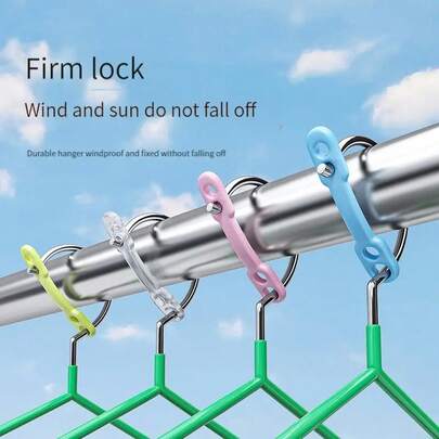 10-Piece Clothes Hanger Hook Set, Windproof Clothes Hanger Clips, Multi-Purpose Hooks