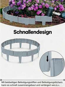 1/10pcs Plastic Fence Railing Garden Fencing Yard Landscaping Fence Christmas Villa Outdoor Foldable Mini Fence - 10pcs White - View 7