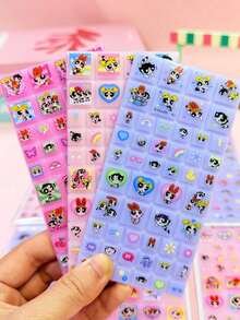 Hình dán hoạt hình 3D Powerpuff Girls, hình dán nổi dễ thương dùng để trang trí sổ lưu niệm, niêm phong, dán gạch, làm quà tặng, cho trẻ em, các ngày lễ, tiệc tùng, tốt nghiệp, Giáng sinh, Lễ Tạ ơn. - Nhiều màu - Xem 4