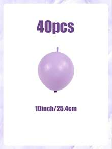 20/40pcs Purple Connecting Balloons Set, DIY Balloon Chain, Suitable For Creating Balloon Wall, Heart Arch, Tail Balloons, Applicable For Wedding, Birthday, Welcome Party, Valentine's Day, Proposal And Anniversary Party Decoration - Multicolor - View 7