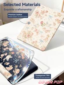 花鸟图案平板电脑保护套,兼容 iPad Air 11 英寸 M3 2025 / M2 2024、Air 第五代 2022、(A16) 11 英寸第十一代 2025,兼容三星 Galaxy Tab、Kindle Paperwhite 第十二代 2024,透明背壳,时尚图案保护套,支持自动睡眠/唤醒功能,气囊保护,适合送礼和办公使用。 - 彩色 - 查看 9