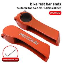 Puños de manillar de aleación de aluminio para bicicleta de montaña MOTSUV, mangas de manillar de cuerno de vaca con bloqueo de colores, accesorios de ciclismo - Multicolor - Ver 11