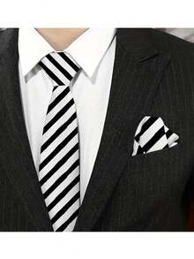 男士格纹领带一条，适合聚会和节日场合，窄款格纹领带，适合年轻职业人士/派对穿着，设计款 - 彩色 - 查看 10