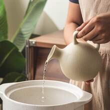 500ml/600ml Vintage Thick Ceramic Oil Bottle With Cork Stopper, Kitchen Condiment Bottle, Sauce Dispenser - Stoneware - View 9