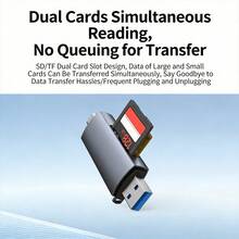 五合一铝合金读卡器，带USB-C接口，支持TF/SD卡 - 查看 8