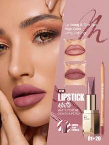 Pudaier 唇线笔和丝绒哑光唇膏套装，质地柔滑细腻，持久防水，打造完美唇形，日常妆容的理想之选，也是母亲节或情人节的绝佳礼物。 - 01+20 - 查看 6