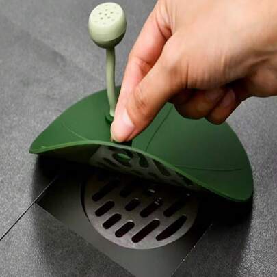 1个/2个装硅胶莲花形地漏盖，多功能地漏密封圈，浴室厨房防臭防虫防溢硅胶垫，易于安装和清洁，毛发收集地漏塞，浴缸地漏密封圈