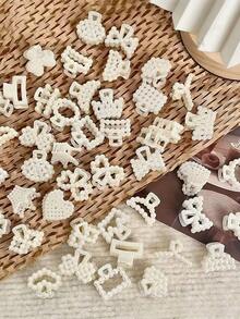 20/25/30pcs Multi-Functional Fashion Pearl Hair Clips Set, Including Bangs Clips, Mini Bun Clips, Retro Top Clips, Suitable For Layered Hairstyles - Multicolor - View 2