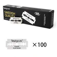 Razor Blades For Barbers, Double Edge Razor Blades, Men's Razor Blades For Shaving, Stainless Steel Professional Barber Tool - Black - View 8