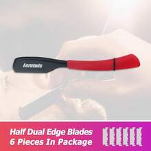 univinlions 6" Rainbow Silver Black Optional Spring Internal Sharp Barber Razor Dual Edge Blade Shaver Beard Face Underarm Body Shaving - Multicolor - View 11