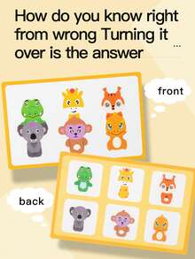 Children's Cognitive Animal Swap Game, Wooden Matching Puzzle Toy, Fun Parent-Child Gift - Multicolor - View 7