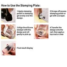 Reusable Large Nail Art Stamping Plate, European Style Floral Window Glass Printing Plate - Apricot - View 11