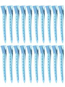 20pcs Mixed Crocodile Hair Clips, Bantoye Anti-Rust White K-Color Metal Crocodile Hair Clips With Holes, Suitable For Hairstyling, Hair Dyeing, Silver Styling (Unisex), Hair Accessories, School Supplies, Headwear, Hair Clips,Summer,Holiday,Travel - Multicolor - View 8