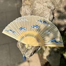 1 chiếc quạt thêu Tô Châu, quạt xếp kiểu Trung Quốc, quạt Hanfu, quạt thêu dành cho nữ, quạt xếp sườn xám kiểu Trung Quốc mới, thêu thủ công - Quạt xếp thêu Tô Châu - Xem 5