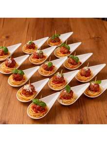 50/20/10pcs Compostable Sugarcane Fiber Dipping Plates, Dishes And Trays - Lemon/Raindrop Shapes, Suitable For Dipping Sauces, Cakes, Sushi Condiments, Butter Dishes, Dessert Cups, Food Containers And Food Storage Containers, Great For Weddings, Parties, Holidays, Home Kitchens, Restaurants, Travel, Tableware, Kitchen Supplies, Kitchen Accessories - Multicolor - View 6
