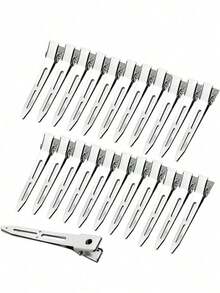 24 Pcs Alligator Curl Clips, 1.8 Inch Single Prong Clips Hair Accessories For Hair Styling, Hair Coloring, Silver, Claw Clips, Hair Claws, Hair Slide, Hair Barrettes, Head Accessories, Hairpin - Kích thước trung bình 5,5cm/2,17 inch - Xem 12
