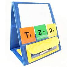 hoojojo 1 Bảng trắng từ tính gấp gọn dùng cho trẻ em, bảng viết vẽ hai mặt có thể xóa được, bảng ghi nhớ để bàn, dụng cụ hỗ trợ giảng dạy trong lớp học, văn phòng phẩm giáo dục, đồ dùng học tập, dụng cụ chuẩn bị cho năm học mới. - Nhiều màu - Xem 4