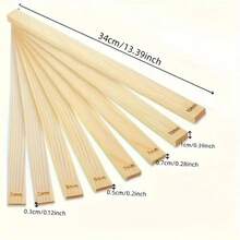 8件套木制陶土擀面架套装 - 3毫米、5毫米、7毫米、10毫米陶艺擀面导轨 - 陶瓷和聚合物粘土的必备雕塑和成型工具，陶艺擀面杖，陶艺工具，粘土工具，快速压制，压平擀面，耐用天然木材，适用于陶艺工具、手工DIY、陶瓷制作工具、艺术用品、成人工艺品、家庭娱乐、手工礼品、母亲节礼物、奶奶礼物 - 彩色 - 查看 5