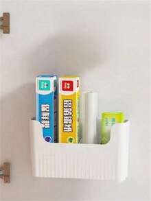 1pc No-Drill Wall Mounted Multi-Function Cosmetic & Sundries Storage Rack, Suitable For Students Going Back To School - Multicolor - View 4