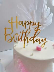 10/20/30pcs Happy Birthday Acrylic Cake Topper, Suitable For Decorating Birthday Cakes, Birthday Parties, Anniversaries, Valentine's Day Cakes, Modern Letter Shaped Cake Decorations, Creative Gifts For Family And Friends, Applicable For Birthday, Mother's Day, Summer, Perfect For Birthday Theme Party Decor - Multicolor - View 7