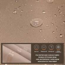 ULTCOVER - Funda para sofá de patio 74 x 35 x 35 x 35 pulgadas impermeable para exteriores 3 plazas - Marrón - Ver 3