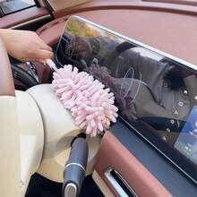 Brosse de nettoyage pour l'intérieur de la voiture, plumeau en microfibre doux pour le tableau de bord, la console et les appareils électroniques - A - Voir 6
