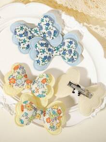10pcs/Set Double-Layer Bow Hair Clips, Cute & Sweet Pastel Style - Mixed color - View 6
