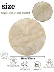 1-12pcs Washable And Wipeable Kitchen Dining Placemat, Multicolor Table Decoration Mat For Festivals And Weddings - Multicolor - View 4