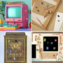 Magazine Letter Stickers Vintage Scrapbook Letters Stickers Small Ransom Alphabet Sticker For Scrapbooking Supplies Journaling Laptop Water Bottle DIY Crafts Gift Junk Journal - Letter-1 - View 4