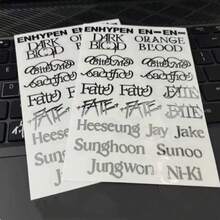 Bộ sticker EN/HYPEN, SUNOO, NIKI, JAKE 3D kim loại dập nổi, sticker trang trí chất lượng cao dành cho điện thoại, laptop, máy tính bảng, sổ lưu niệm, thiệp, bộ sưu tập quạt, quà tặng sinh nhật và ngày lễ. - Nhiều màu - Xem 10