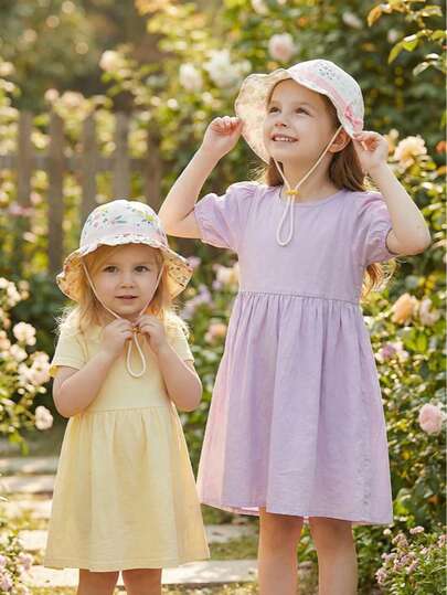 1-3Y Hat Spring And Summer Thin Style For Baby Girls, Children's Girls Princess Pure Cotton Spring And Summer Style