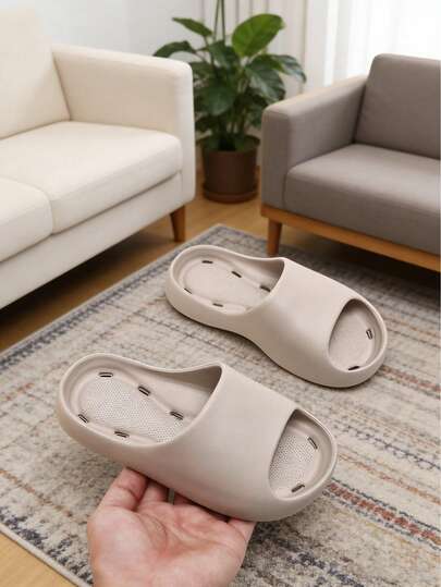 Dép đi trong nhà đơn giản, chống trượt, mềm mại, nhẹ, thoáng khí, dễ thương cho bé trai, chất liệu EVA, màu trơn, một quai, hàng mới về cho trẻ lớn.