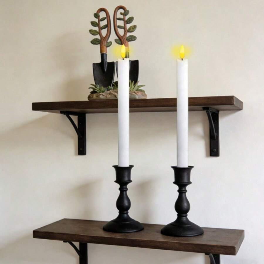 Velas LED sin llama con efecto de llama realista, adecuadas para Navidad, bodas, celebraciones, decoración del hogar interior - XKZ - Ver 1