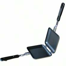 Non-Stick Sandwich Toastie Maker Toaster Machine | Breakfast Cooking Stove For Camping & Home - Black - View 11