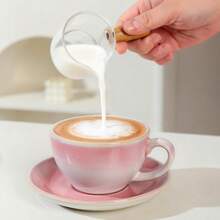 1 Cup & 1 Saucer 2-Piece Ceramic Coffee Set, Spring Series, Suitable For Spring Festivals And Parties, Mother's Day Gift, Home Or Cafe Use, Dishwasher, Microwave, Oven, Refrigerator - Multicolor - View 5