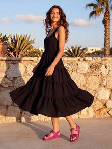 Flat Sandals For Women Comfortable Open Toe Summer Sandals Adjustable Fashion Cute Casual Sandals Shoes - 玫紅色 - 查看 3