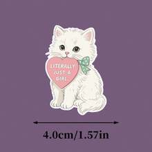 拒绝失败全息猫咪贴纸 / 趣味奇幻猫咪贴纸、水瓶贴纸、趣味贴纸、可爱贴纸、笔记本电脑贴纸、贴纸、笔记本电脑专用贴纸 - 光膜 - 查看 6