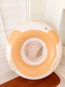 1 phao bơi bằng chất liệu PVC mới có tay cầm an toàn, 1 phao bơi hình gấu bông bơm hơi. - Nhiều màu - Xem 2