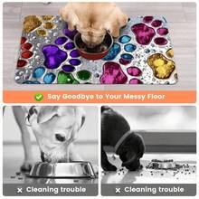1件装宠物食品垫，吸水性强，适用于猫狗，防水防漏，防污易清洁。 - 彩色 - 查看 7
