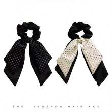 2026 New Intestine Circle Polka Dot Hair Band Ribbon Hair Scrunchie, Women Hair Accessories - Multicolor - View 5