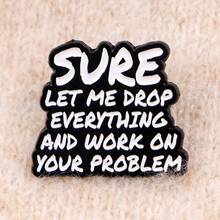 “我看不到任何好处”珐琅徽章，趣味黑色短语胸针翻领别针徽章，可别在背包、服装配饰、时尚珠宝或作为朋友礼物 - 黑色 - 查看 11