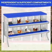 Egg Handling Supplies - Blue 10-compartment Booth - With Support Frame - View 5