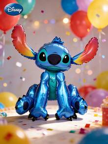 Disney 1个迪士尼正版史迪奇铝箔气球，带惊喜贴纸装饰，派对道具，生日派对，节日礼物，最佳拍照道具 - Stitch - 查看 1