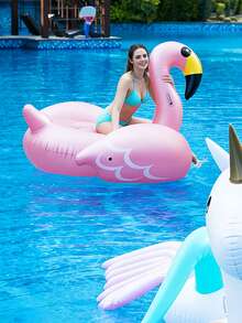 Phao bơi hình chim hồng hạc bơm hơi bằng PVC màu vàng hồng, ván nổi trên nước, phao hình chim hồng hạc bơm hơi dành cho người lớn, phao bơi cho tiệc bể bơi ngoài trời mùa hè, tiệc bãi biển Hawaii, đạo cụ chụp ảnh, vật dụng cần thiết cho mùa hè. - Nhiều kiểu dáng - Xem 4