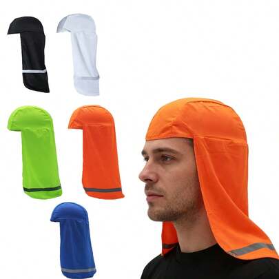 1 pièce Bandana de cyclisme respirant pour hommes et femmes, foulard de tête réglable absorbant la transpiration, séchage rapide, écharpe de tête en maille, cagoule, bonnet de cyclisme pour l'extérieur, pour l'été/l'automne, écharpe de protection solaire réfléchissante, convient pour la course de nuit, le cyclisme, la protection des oreilles, la pêche et autres activités.