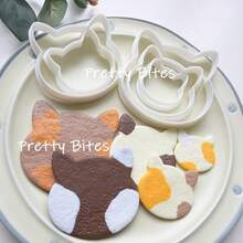 猫形饼干模具 猫咪饼干糕点饼干模具 DIY饼干翻糖蛋糕模具 翻糖糖霜饼干烘焙配件 - 白色 - 查看 2