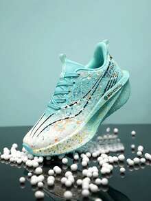 Comfortable & Versatile Shock-Absorbing Carbon Plate Competitive Running Shoes, Professional Training Sneakers For Teenagers And Students, Sports Casual Shoes - Baby Blue - View 5