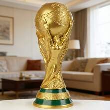 2026 FIFA 世界盃官方授權獎盃複製品，金色冠軍盃樹脂雕像，足球收藏紀念品，居家辦公室桌面裝飾，足球迷運動紀念禮物 - 多色 - 查看 5