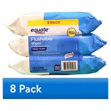 Flushable Wet Wipes Fresh Scent 144 Count 3 Pack Compare To Cottonelle - 1 - View 1